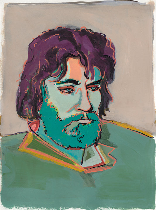 Michael with blue beard