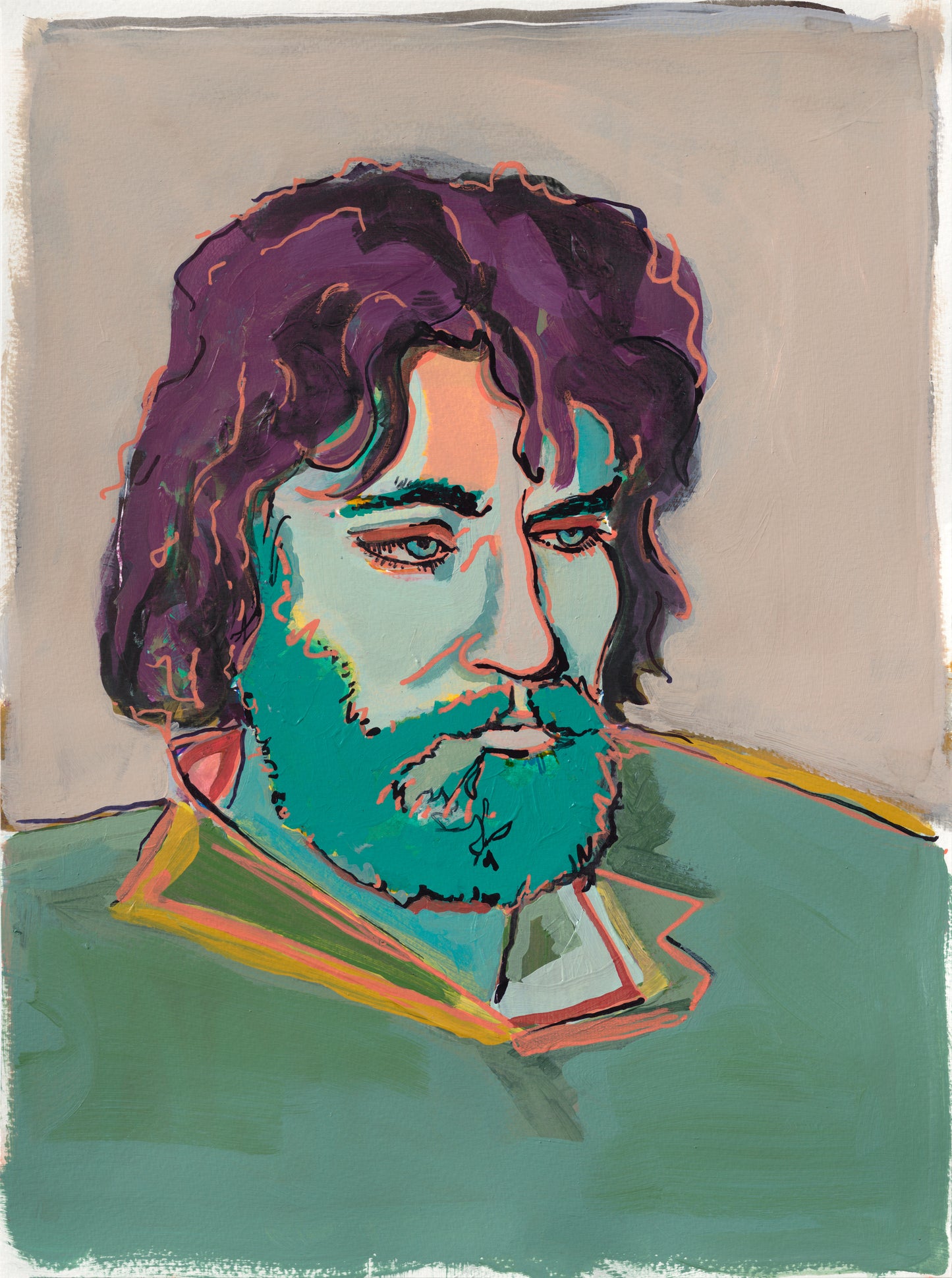 Michael with blue beard